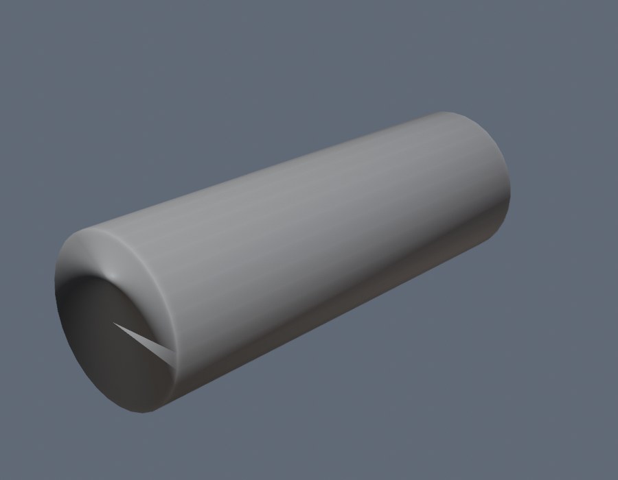 The tank mesh in Blender before editing