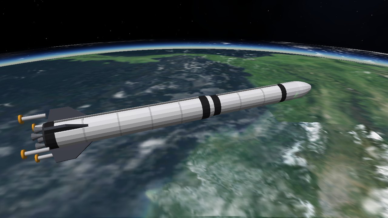 Kestrel launcher in orbit over Earth