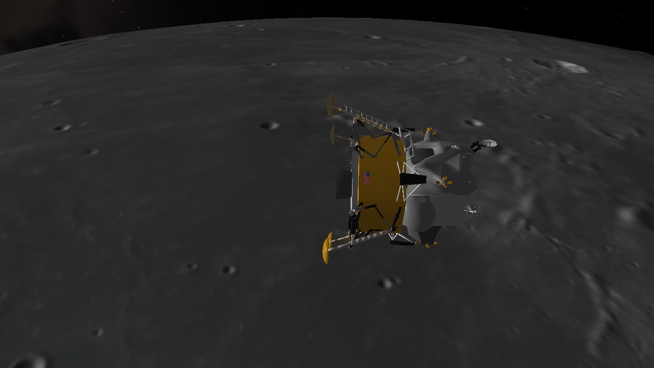 NASA Apollo Lunar Module in lunar orbit