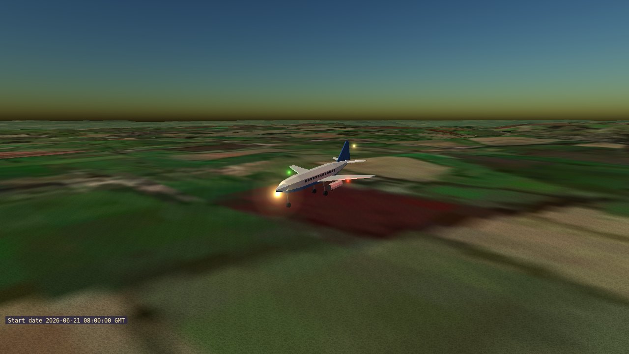 The Skylark airliner on final approach